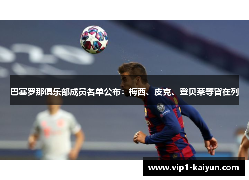 巴塞罗那俱乐部成员名单公布：梅西、皮克、登贝莱等皆在列